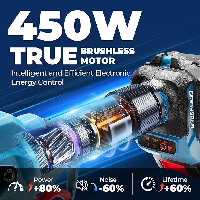 Dong Cheng 20V Brushless Electric Pruning Shears, 4 Cutting Levels up to 35 mm, Professional Brushless Motor, 2.0 Ah Battery, 2 A Charger, SK5 Blade ??For Fruit Trees, Gardening