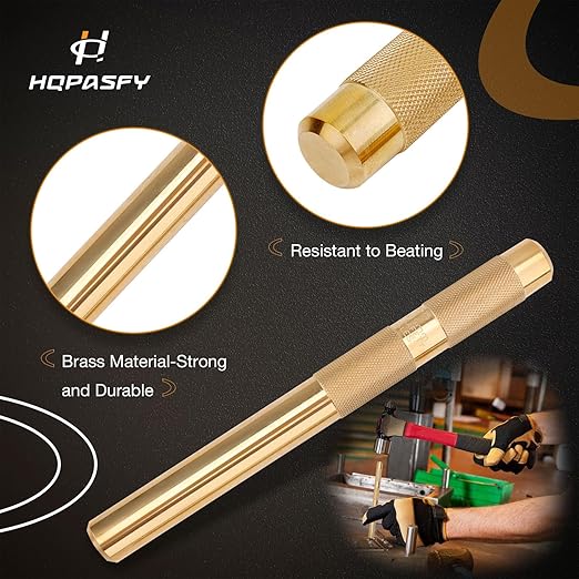 Brass Drift Punch Set, 3-Piece – 3/4"-19mm x 8", 1/2"-13mm x 7", 3/8"-10mm x 6", 25075 25076 25077 Brass Punches