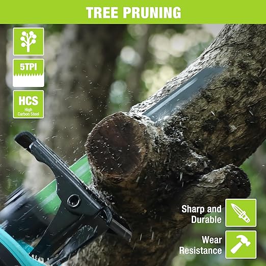 WORKPRO Wood Pruning Reciprocating Saw Blade Set, 6/9 Inch Pruner Saw Blades with 5TPI High Carbon Steel Designed for Fast & Clean Pruning and Cutting Wet Wood, Organizer Case Included,10 Pieces