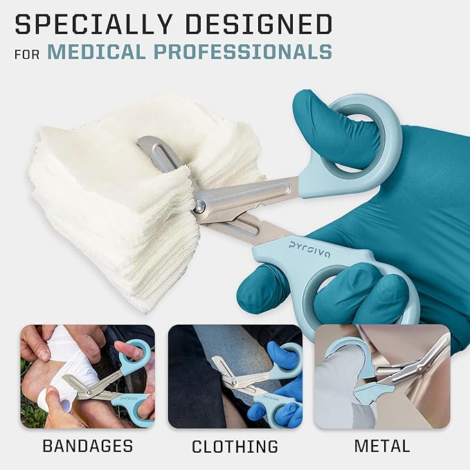 Trauma Shears ??7.5" Titanium-Coated Stainless Steel Bandage Scissors for Nurses, EMTs & Doctors | Professional Medical Shears for First Responders & Wound Care