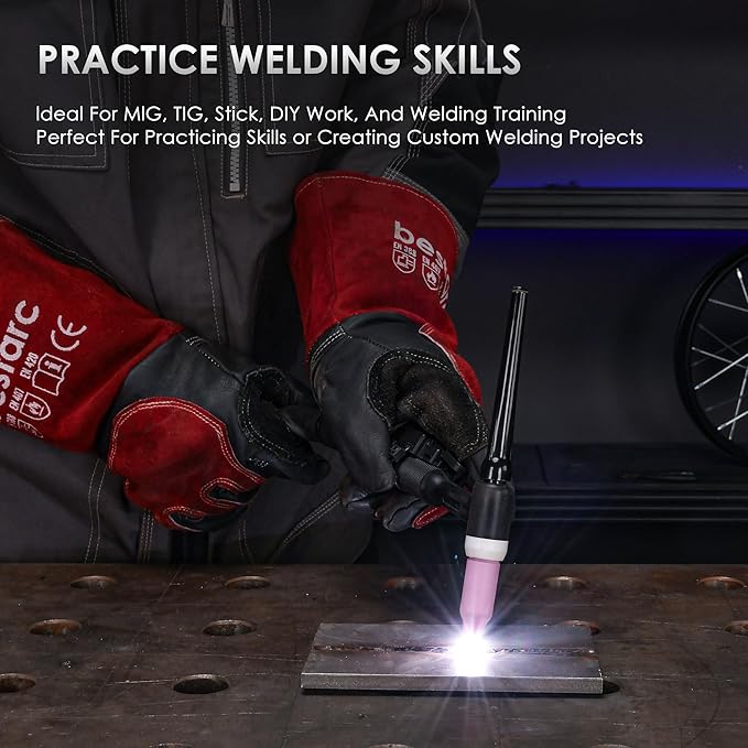 bestarc Welding Coupons, 2횞4" Mild Steel Welding Kit, 11 Gauge Welding Plate DIY Cuboid, Welding Practice for MIG TIG Gas Arc Stick and Wirefeed (20 PCS)