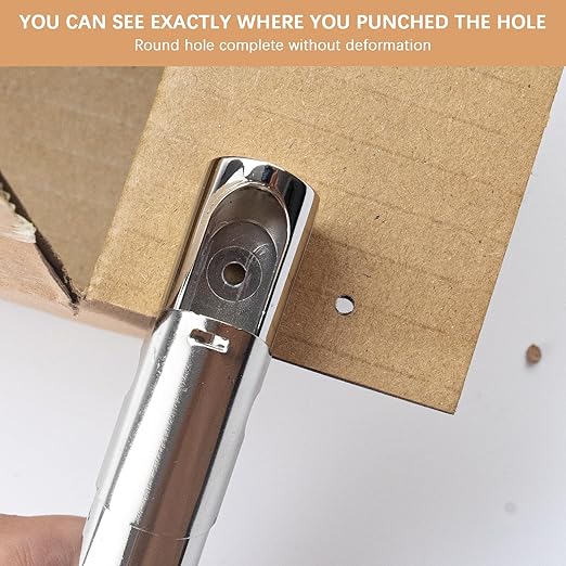 1/8 inch Hole Punch,Single Heavy Duty Hole Punches Paper Punch Portable Hand Held Long Hole Punch Small Hole Puncher Single for Tags Paper Cards Plastic Cardboard (1/8''-3MM Hole)