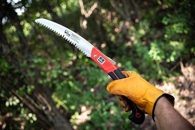 EZ KUT WOW Folding Saw 10????Heavy-Duty Hand Saw for Tree Trimming, Pruning & Wood Cutting ??Compact Foldable Design for Camping, Hunting & Survival ??Razor Sharp SK4 Steel Blade
