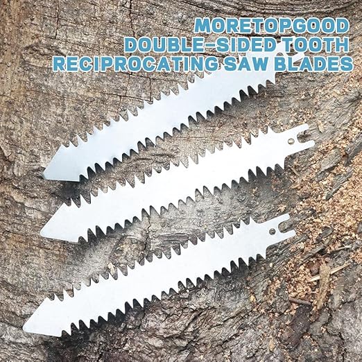 9 Inch Double-Sided Tooth Reciprocating Saw Blades,5TPI Replaceable Blades for Wood Pruning, Japanese Saw Blades Suitable for Tree Cutting (5-Pack)