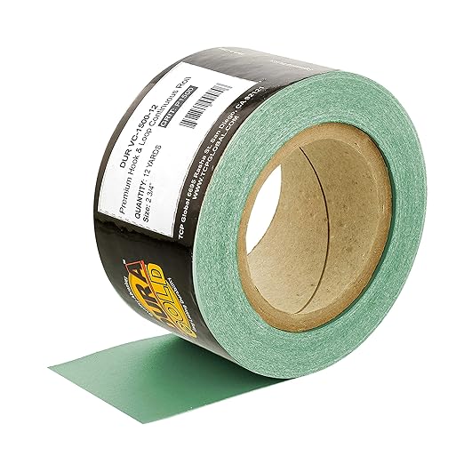 Dura-Gold Premium - 1500 Grit Green Film - Hook & Loop Backing Longboard Continuous Sandpaper Roll, 2-3/4" Wide, 12 Yards Long - For Automotive Detailing, Fine Color Sanding, Long Board Sander Blocks