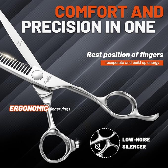 High-end Professional Hair Cut Thinning Scissors Hair Cutting Teeth Shears Barber Hairdressing Texturizing Scissor Extremely Very Sharp 6.3 Inch Dynamic Stainless Steel Alloy For Men Women