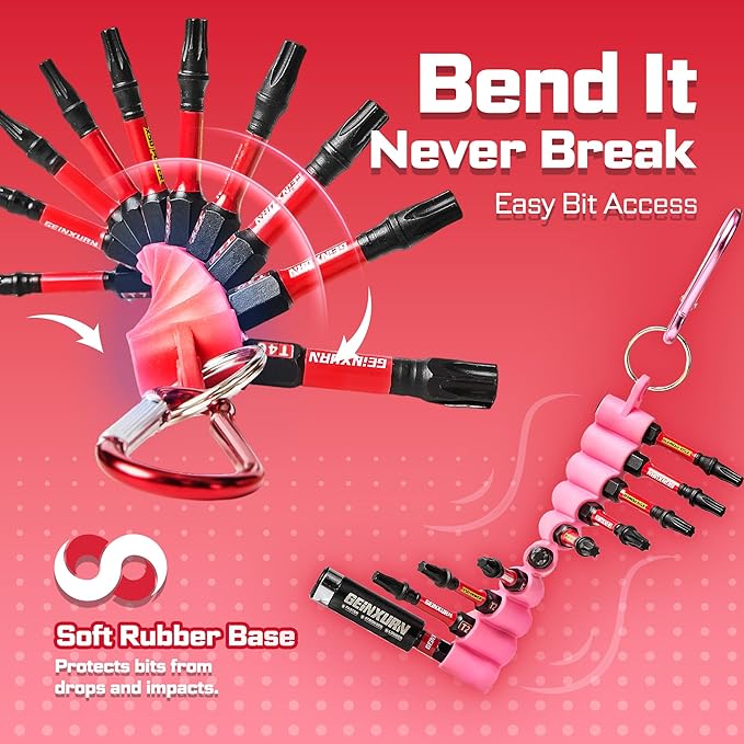 Impact Phillips Screwdriver Bits Set,20 Pieces 2?쒶agnetic(PH1/PH2/PH3) S2 Steel Multi Cross Driver Bits and 1 Pc Bit Holder with Soft Hanging Strips