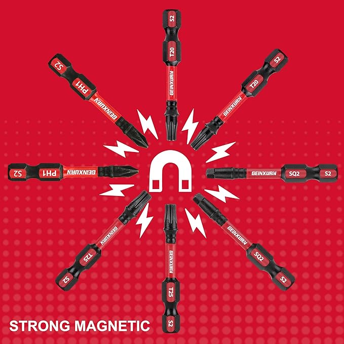 Impact Tough Phillips Square Torx 2 in. Insert Driver Bits, 40Pack Bulk T20/T25/PH2/SQ2 Screwdriver Power Bits Set
