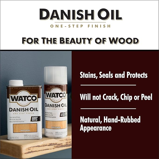 Watco Danish Oil Wood Finish Spray, 11.25 oz, Natural