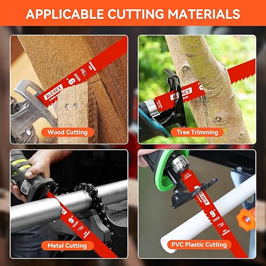 25 Pack 9 Inch 4/6 TPI Reciprocating Saw Blades for Wood and Nail-Embedded Wood Cutting, Bi-Metal Sawzall Blades for Cutting Nail and PVC Pallets etc, for Diablo Sawzall Blades DS0912BW25