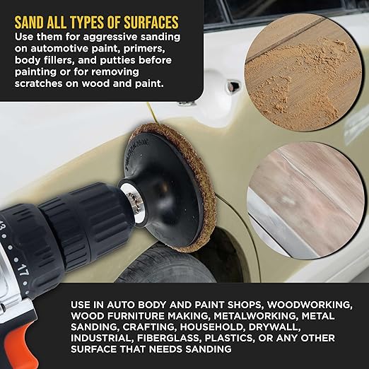 Dura-Gold 3" Diameter Surface Conditioning Discs Brown Coarse Sanding Grit (Box of 25) - R-Type Quick Change Roll Lock Connection