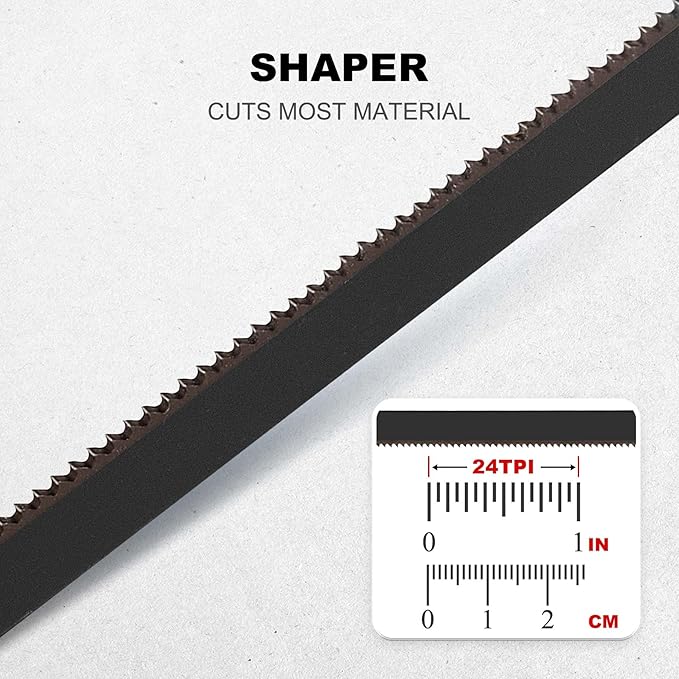 HAUTMEC 6-Inch Professional Bi-Metal HSS Blades 10 Pack, Mini Hacksaw Replacement Blades Set, 24 TPI High Speed Steel Grounded Teeth - HT0417