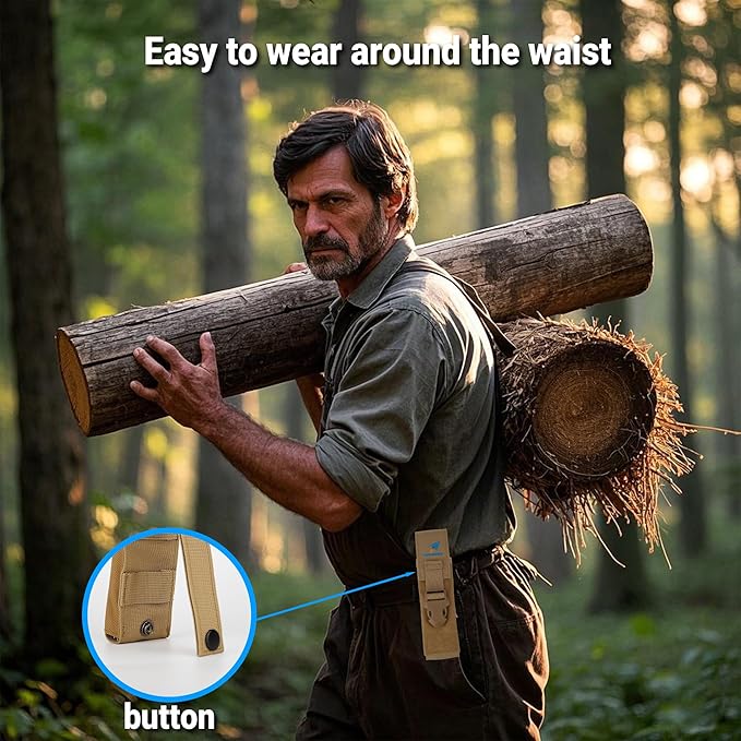 Folding Saw Storage Pouch, Compatible with 7-8 Inch Hand Saws and Pruning Saws, Made of 1680D Nylon Oxford Fabric, Brown Color for Easy Outdoor Carry