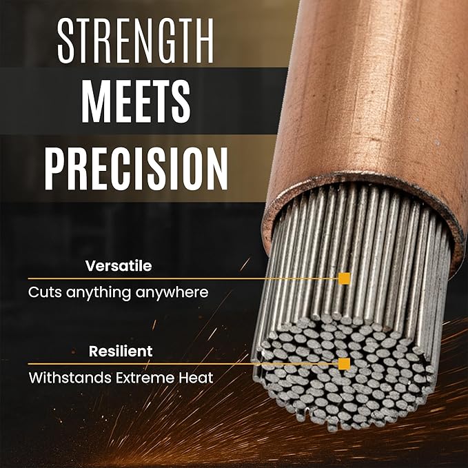 Broco Industrial Prime Cut Exothermic Cutting Rods - For Exothermic Cutting Torch Kit, Industrial-Grade for Metal Cutting, 3/8" x 18", 25 Rods