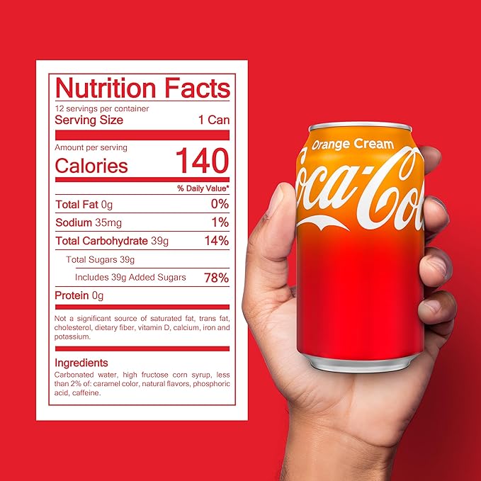 Coca-Cola Orange Cream Soda, 12 oz. cans (Pack of 12)