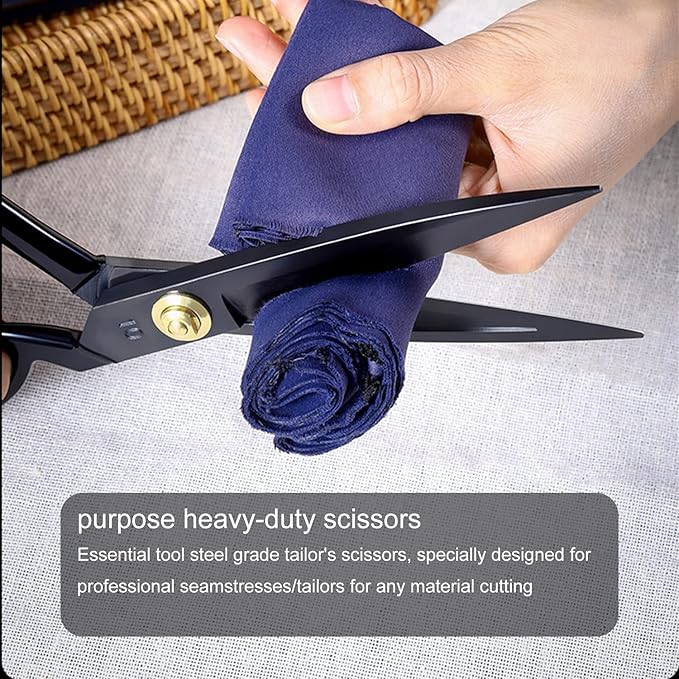 Premium Fabric Scissors Heavy Duty, Sharp All Purpose Scissors For Office Craft Sewing Embroidery, Professional dressmakers Shears- 10 inch