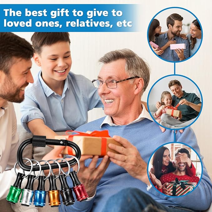 3 Set Bit Holders 1/4 inch Hex Shank Screwdriver Bits Holder Extension Bar Keychain Screw Adapter Drill Change Hand-held Screwdrivers Drill Bits Holder Portable Tools & Home Improvement Gift
