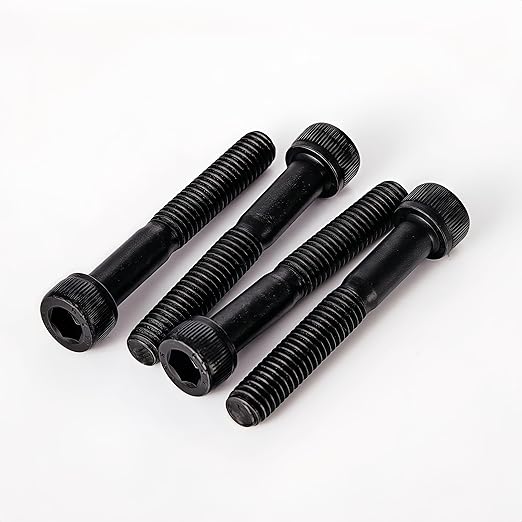 YIIFLY M12-1.75 x 75mm Socket Head Cap Screws, M12x1.75 Bolt,12.9 Grade Alloy Steel, Allen Socket Drive, Black Oxide Finish, Half Thread, Quantity 6