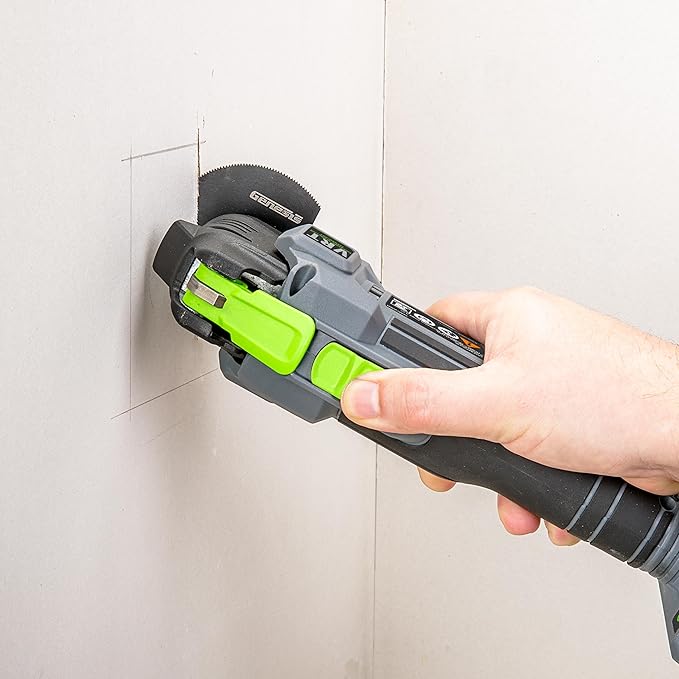 Genesis G20MAX 20V Brushless Oscillating Multi-Tool, Vibration-Reduction Technology (VRT), with Battery, Charger and Accessories (GLMT20BH)