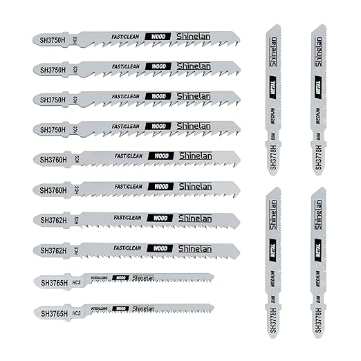 DW3742C for DeWalt Sawzall Blades Set, T-Shank Jigsaw Blades Set with Case, 14 Pcs
