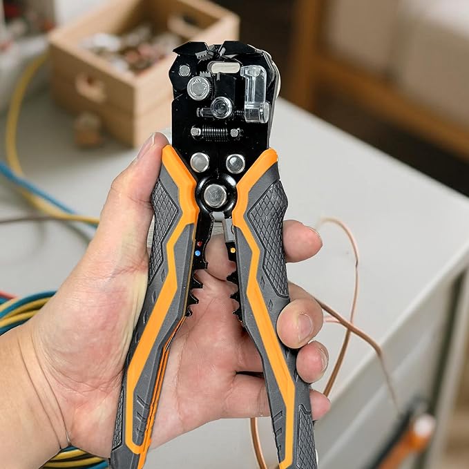 TULEDE 251 PCS Wire Stripper Kit, Automatic Wire Stripper for AWG 10-24 with 201 Insulated Terminals and 50 Cable Ties, Professional Electrician Tool Set for Electrical Work