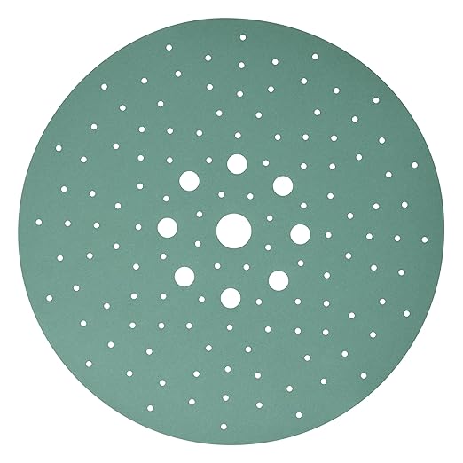 Serious Grit - 225mm 9-Hole 220 Grit Drywall Sanding Discs - Fits Festool Planex LHS 225 Sanders - Heavy-Duty Hook & Loop Film Abrasives - Dust-Free Multi-Hole Drywall Sander Sandpaper - 25 Pack