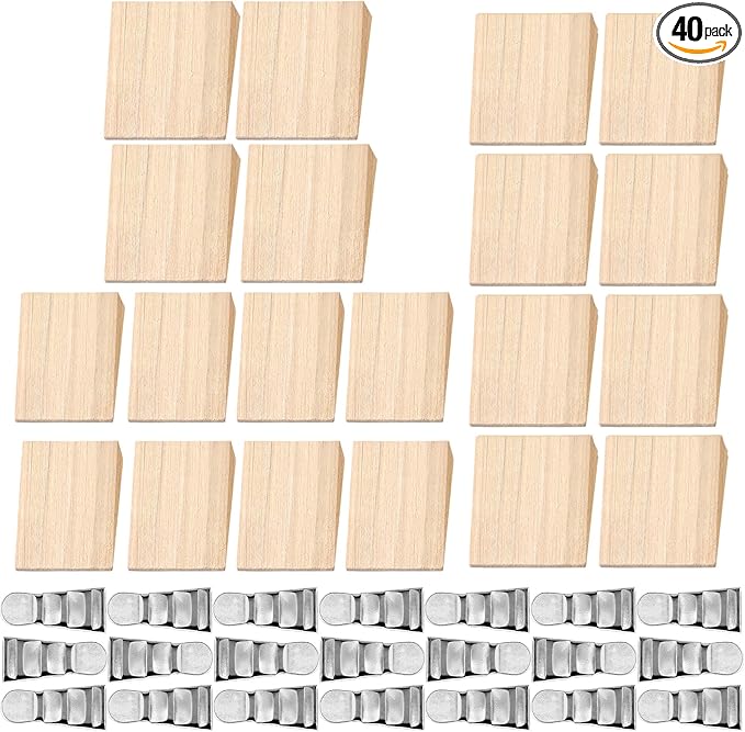 40 Pack Axe Hammer Handle Wedge Kit, 20 Wooden and 20 Corrugated Steel Wedges for Hatchet Repair