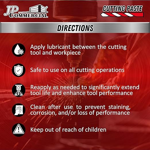Cutting Paste 10 OZ, Cutting, Tapping, and Drilling Lubricant for All Metals, Reduces Heat, Extends Tool Life & Improves Precision, for Drilling, Milling, Threading, and More