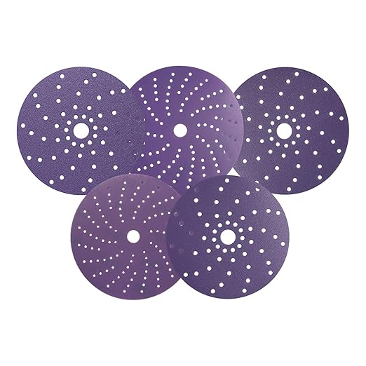 Kingcattle|6 Inch Cyclone Holes Hook & Loop Sanding Discs Assortment |30 Pc 80 to 600 Grit Heavy-Duty |Multi-Hole Pattern,Virtually Dust-Free, High Performance, Long Lasting,Feather Edging