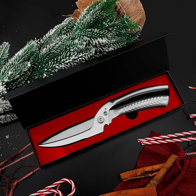 WILDMOK Heavy Duty Poultry Kitchen Shears ??Multi-function Stainless Steel Poultry Shears, Ultra Sharp All Purpose Kitchen Scissors Cutting Chicken Meat, Turkey, Fish