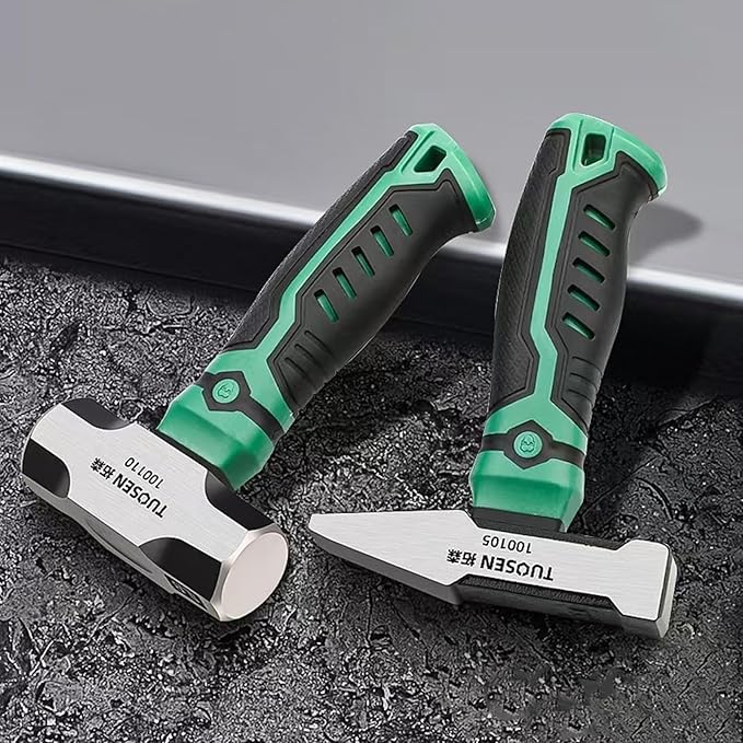 BUSKPOK 1lb Sledge Hammer, Mini Strike Drilling Hammer Sledgehammer with No-Slip Cushion Grip 1 Pound