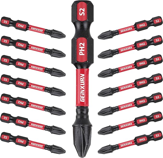 Impact Tough #2 Phillips 2 in. Insert Driver Bits,15Pack Bulk PH2 Screwdriver Bits Set