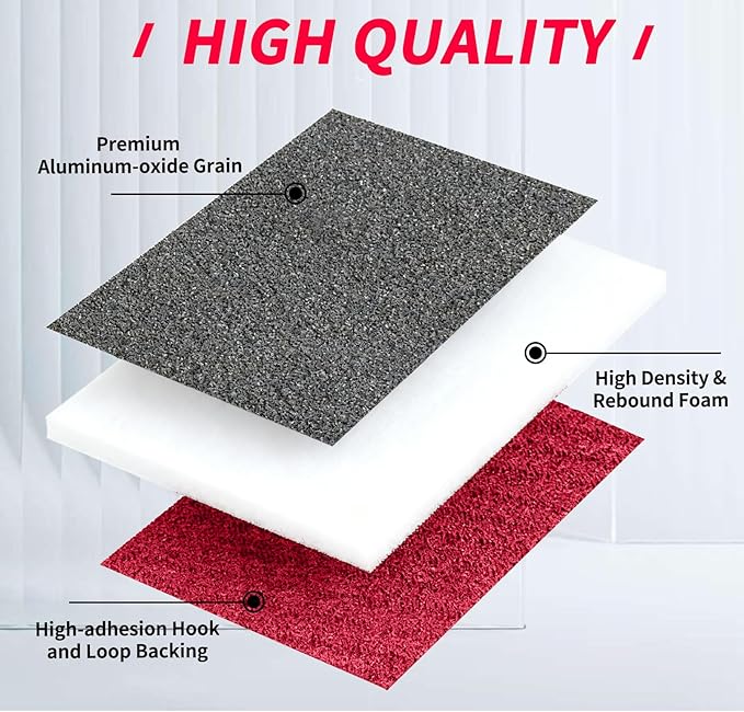 26PCS Sanding Sponge, Washable and Reusable Sanding Blocks, Hook & Loop Wet Dry Sandpaper Block for Drywall Metal Wood Furniture and Model Polishing, 240 Grit Sand Paper Assortment Pack