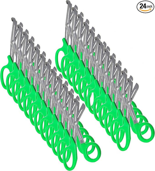 Set of 24 Trauma Paramedic EMT Shears Scissors 7.25"- Made of Premium Quality Stainless Steel - Ideal Gift for EMT, Nurses doctors Firefighter and more (Green)