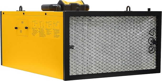 DeWALT DWXAF101 Air Filtration System, 3-Speed Hanging Ceiling Dust Collectors for Woodworking, Remote Controlled Dust Collection Systems, 2 Stage Filtration, for Shop Garage
