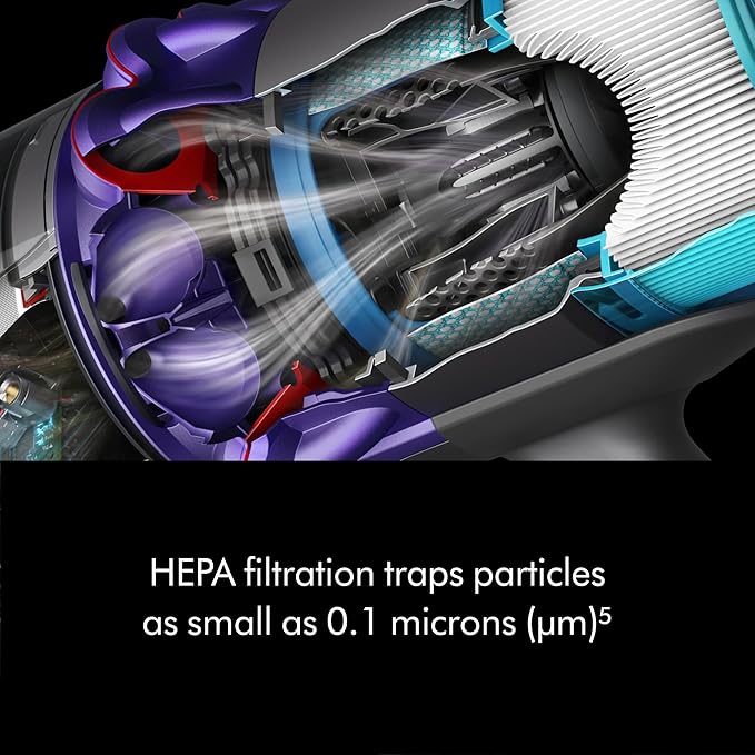 Dyson Gen5detect Cordless Vacuum, 280AW, 3 Power Modes, Up to 70 Minutes,짼 Illumination Reveals dust, HEPA Filtration, All Floor Types