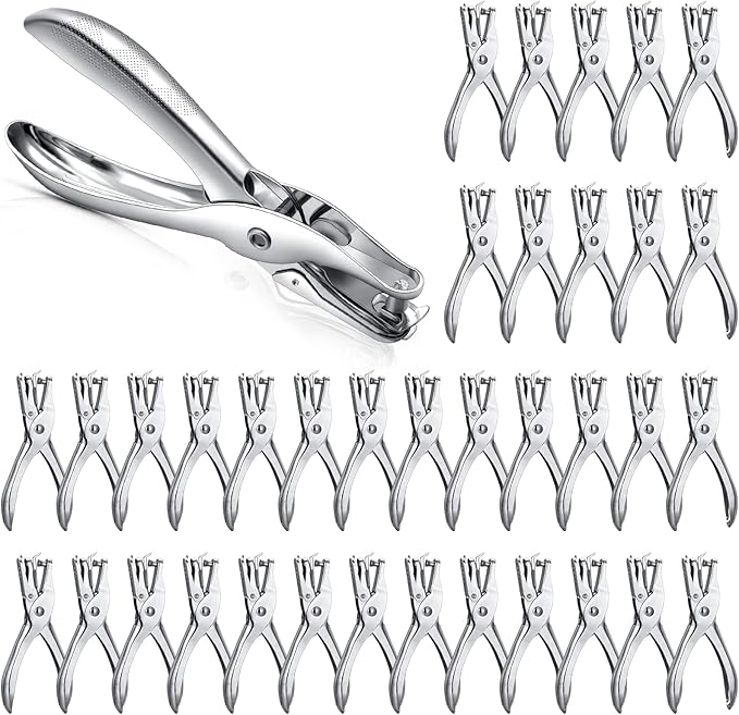 36 Pieces 1 Hole Punch 5 Sheet Capacity Single Handheld Hole Puncher Circle Shaped Paper Punch for Paper Card DIY Home School Office Craft Supplies