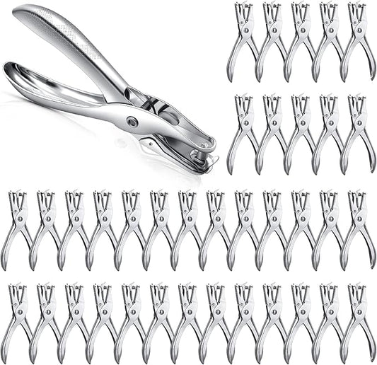 36 Pieces 1 Hole Punch 5 Sheet Capacity Single Handheld Hole Puncher Circle Shaped Paper Punch for Paper Card DIY Home School Office Craft Supplies