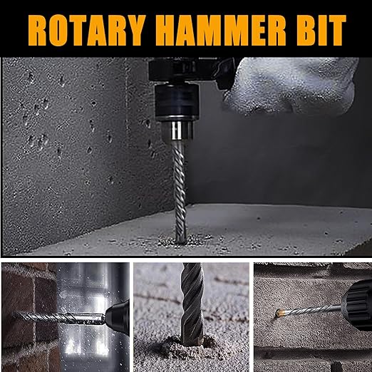 1-3/8" x 31.5" SDS Plus Rotary Hammer Drill Bit, Concrete Drill Bit,Cement Drill Bit for Concrete, Brick, Cement and Stone (31.5" Length, 1-3/8" Diameter)