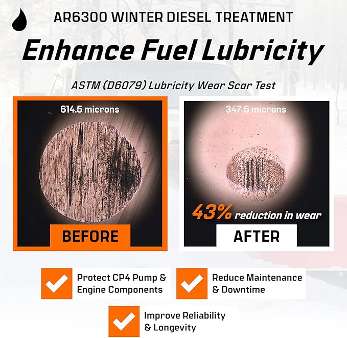 Archoil AR6300 Winter Diesel Treatment - Treats 275 Gallons - Additive for All Diesel Vehicles Includes Anti-Gel Protection
