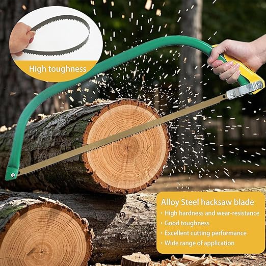 20 Pack 21 Inch Bow Saw Blade Replacement,Fits Any 21” Bow Saw for Tree Cutting,Two Tooth Types for Dry and Wet Wood,Super-Hard Alloy Steel