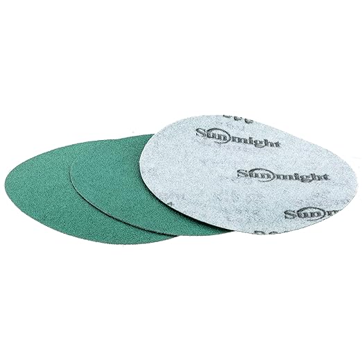 Sunmight Film Grip No Hole 6 Inch Sanding Discs - 150 Grit, Premium Aluminum Oxide - Strong Film Backing for Automotive, Marine, Wood & Metal Applications - Excellent Cutting and Long Life (50 Pcs)