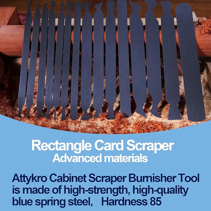 New Cabinet Scraper Cards and Cabinet Scraper Burnisher with 15 shapes,multi-functional engraving,deburring,polishing,contour sanding.for precision machining and confined spaces