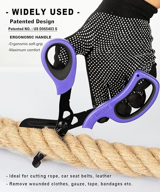 MEUUT 2 Pack Trauma Shears Bandage Scissors - Medical Supplies with 8 inch Heavy Duty Medical Scissors for EMT Workers Nurses