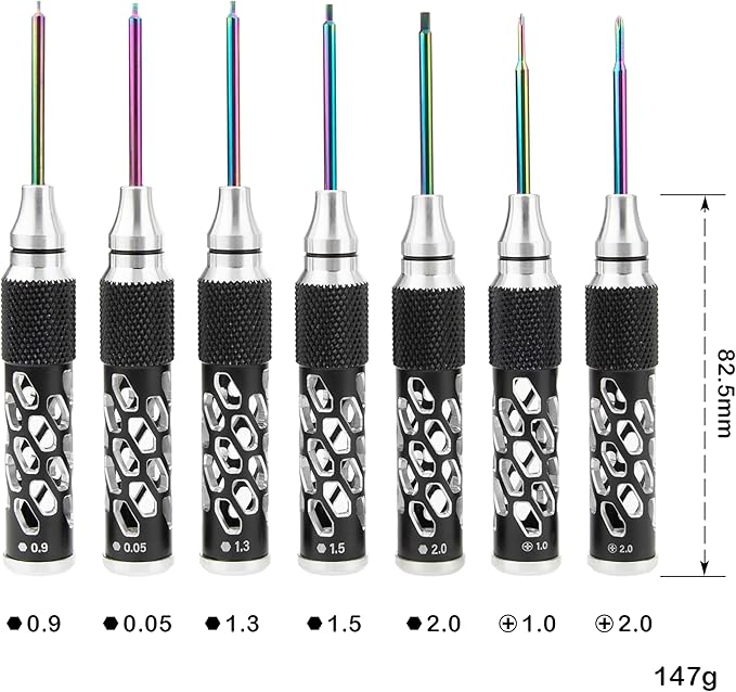 MEUS RACING RC Hex Screwdriver Phillips Screwdriver Tool Set for Axial 1/24 SCX24 Traxxas 1/18 TRX4M 1/18 1/24 RC Crawler Car (Type B)