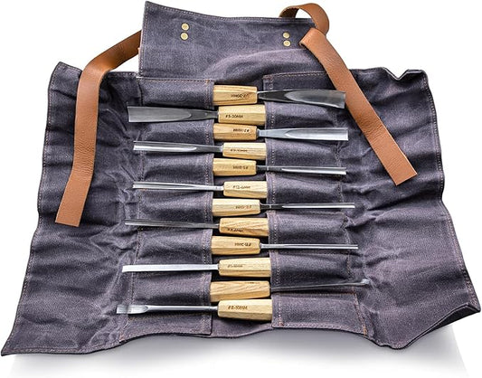 Wood Carving Tools Set of 12 Wood Chisels - Glides Through Wood Like Butter - Quality Carving Tools Chisel Set for All Skill Levels, Woodworking Tools for Hobbyists Or Professionals