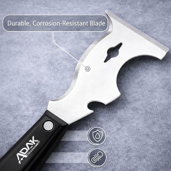 Adak 10-in-1 Paint Scraper and Painter?셲 Tool ??Multi-Purpose Painter?셲 Knife, Putty & Spackle Scraper for Wood, Metal & Wall Repairs ??Ideal for Painting, Cleaning & Finishing Jobs