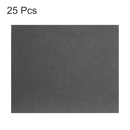 HARFINGTON 25pcs Sandpaper 80 Grit 9 x 11 Inch C-Weight Backing Silicon Carbide Abrasive Wet Dry Sanding Sheets for Wood Finishing, Metal Sanding, Automotive Polishing
