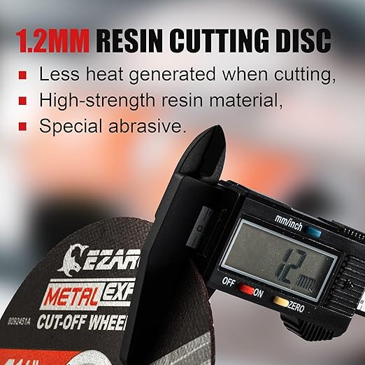 EZARC Cut Off Wheel 100 Pack, 4.5" x .045" x 7/8" Cutting Wheel, Metal & Stainless Steel Cutting Disc for Angle Grinder