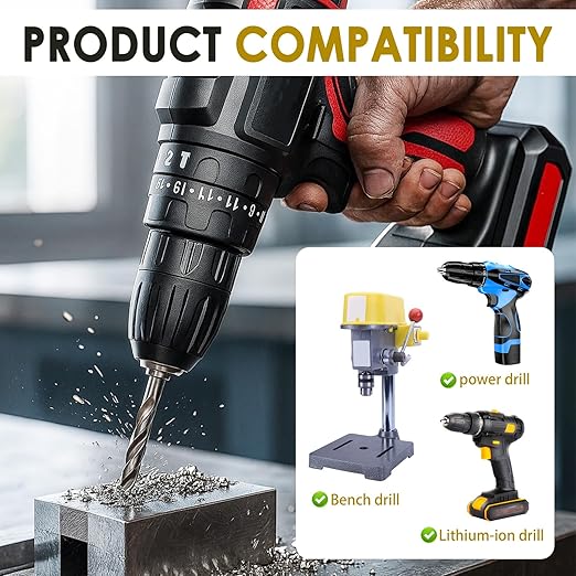 5pcs Four Blade Serrated Eccentric Drill Bit Set - 4 Sizes (6/8/10/12mm) - High-Strength for Stone, Glass, Wood, Brick, Metal, Ideal for DIY & Professional Projects